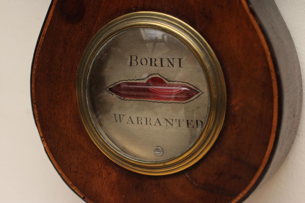 A FOUR GLASS WHEEL BAROMETER signed Borina Image