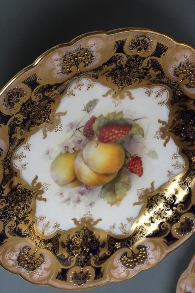 A SET OF THREE ROYAL WORCESTER CHINA CABINET PLATES Image