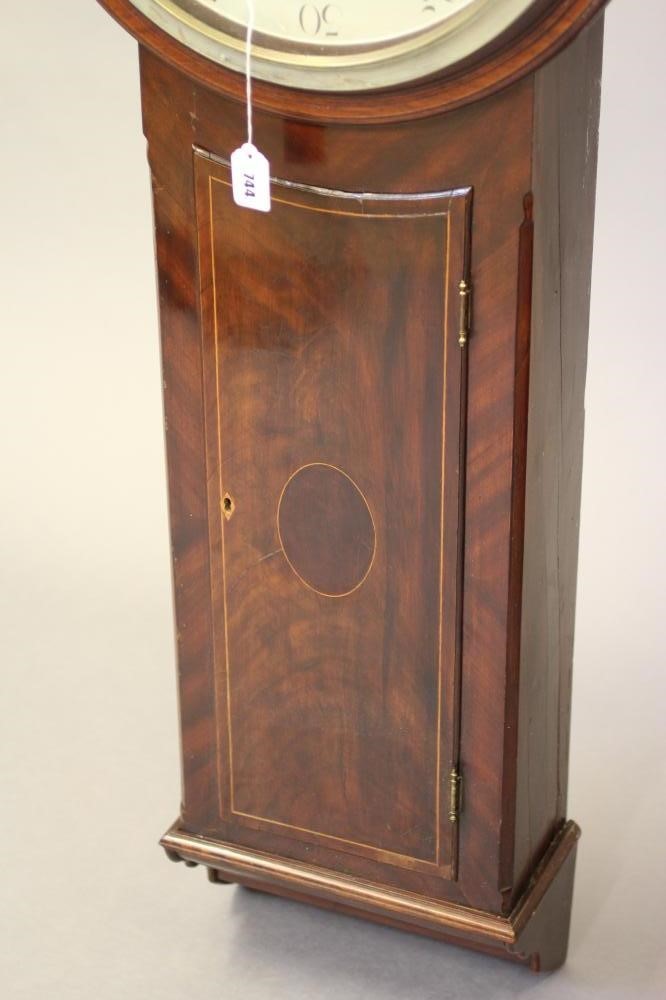 A MAHOGANY CASED DROP DIAL WALL TIME PIECE signed James Worgan Image