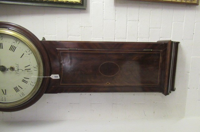 A MAHOGANY CASED DROP DIAL WALL TIME PIECE signed James Worgan Image