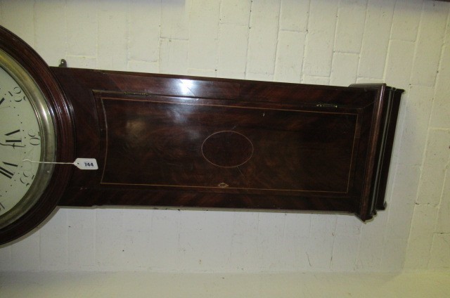 A MAHOGANY CASED DROP DIAL WALL TIME PIECE signed James Worgan Image