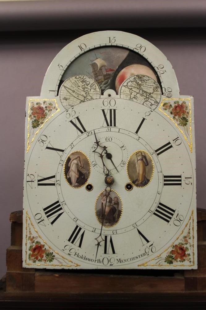 A MAHOGANY LONGCASE signed Holdsworth Image