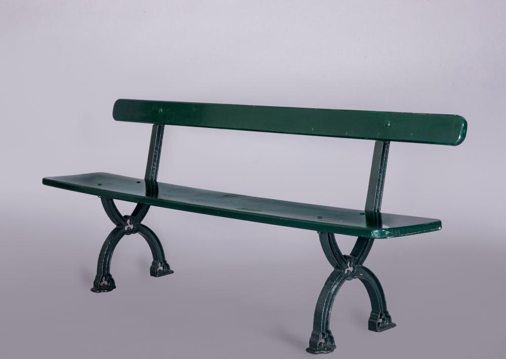 A VICTORIAN CAST IRON RAILWAY BENCH Image