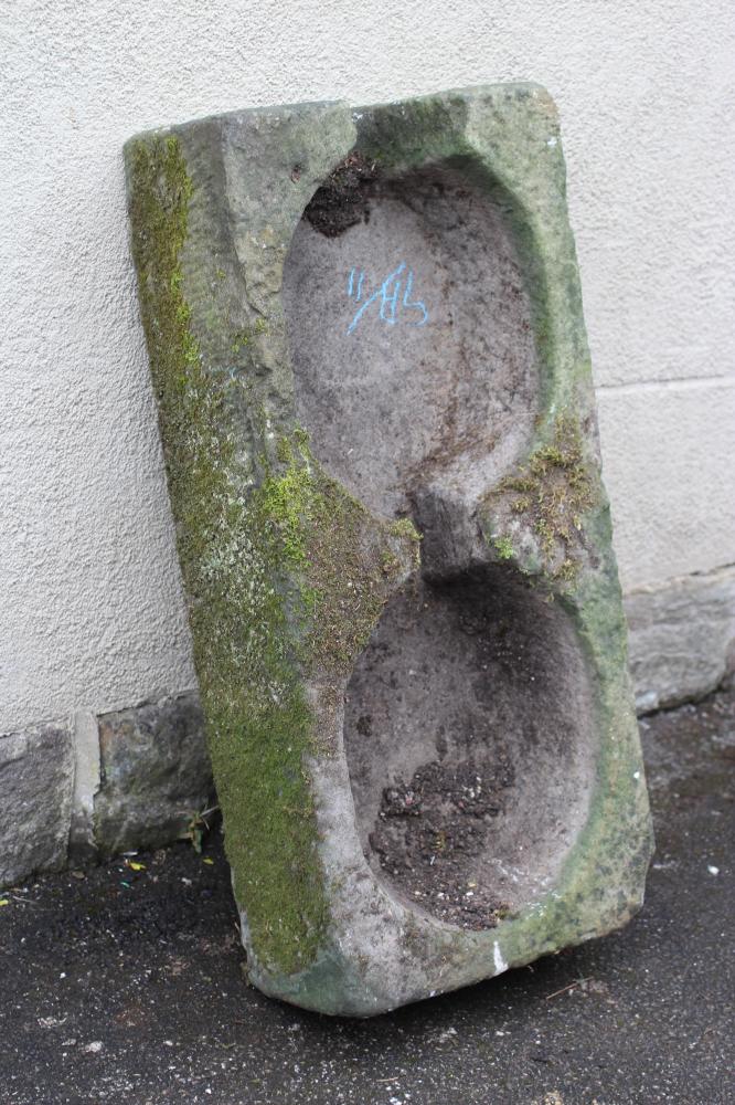 A SANDSTONE TROUGH of fine cut oblong form Image