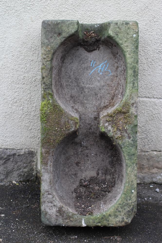 A SANDSTONE TROUGH of fine cut oblong form Image