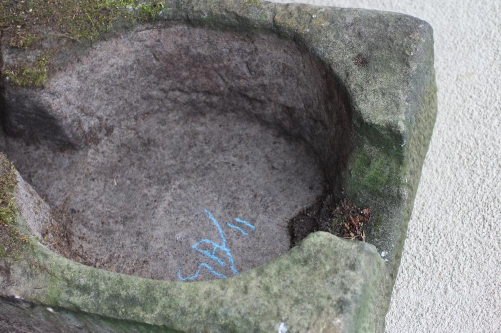 A SANDSTONE TROUGH of fine cut oblong form Image