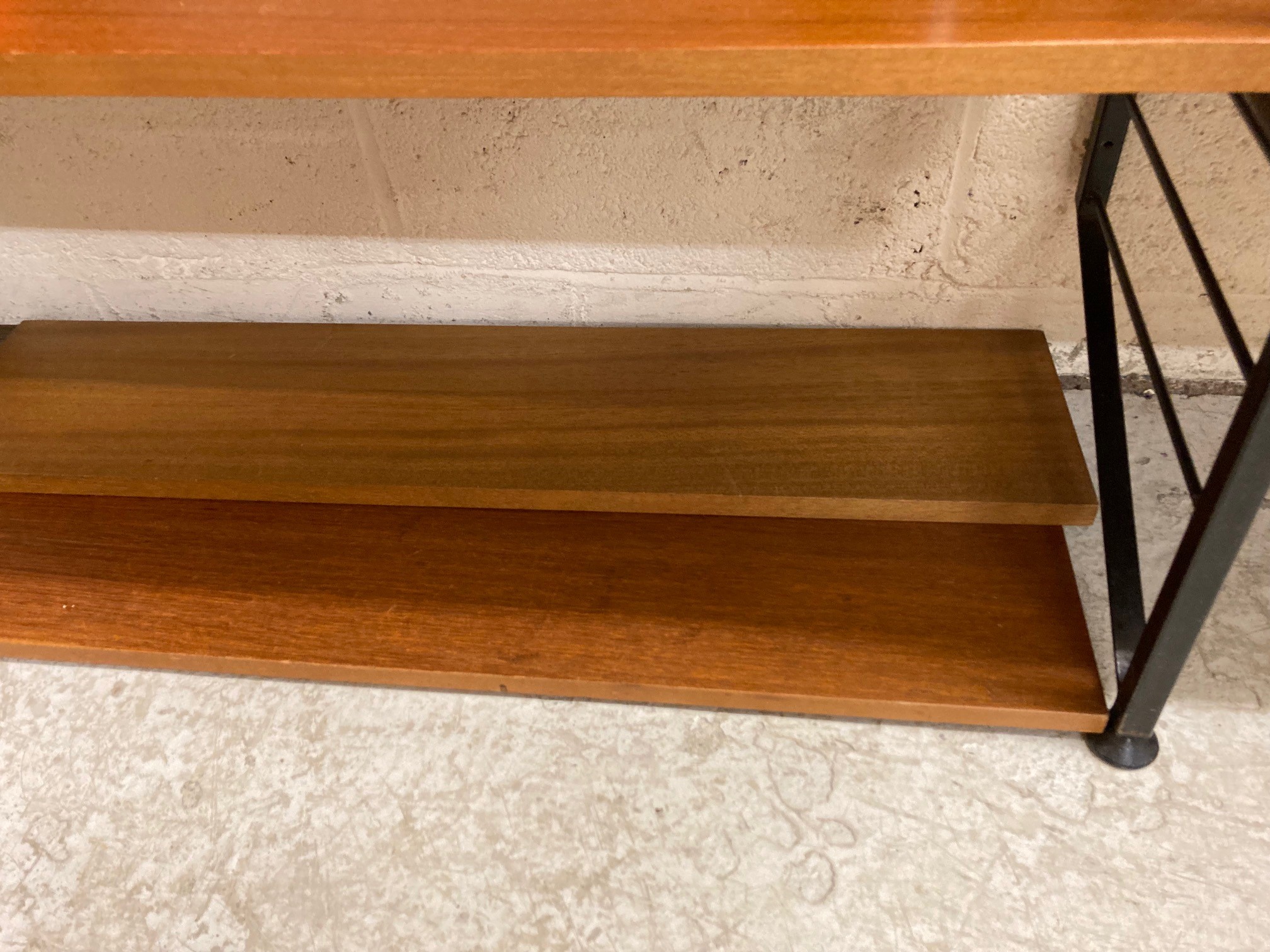 A TEAK LADDERAX THREE BAY SHELVING UNIT Image