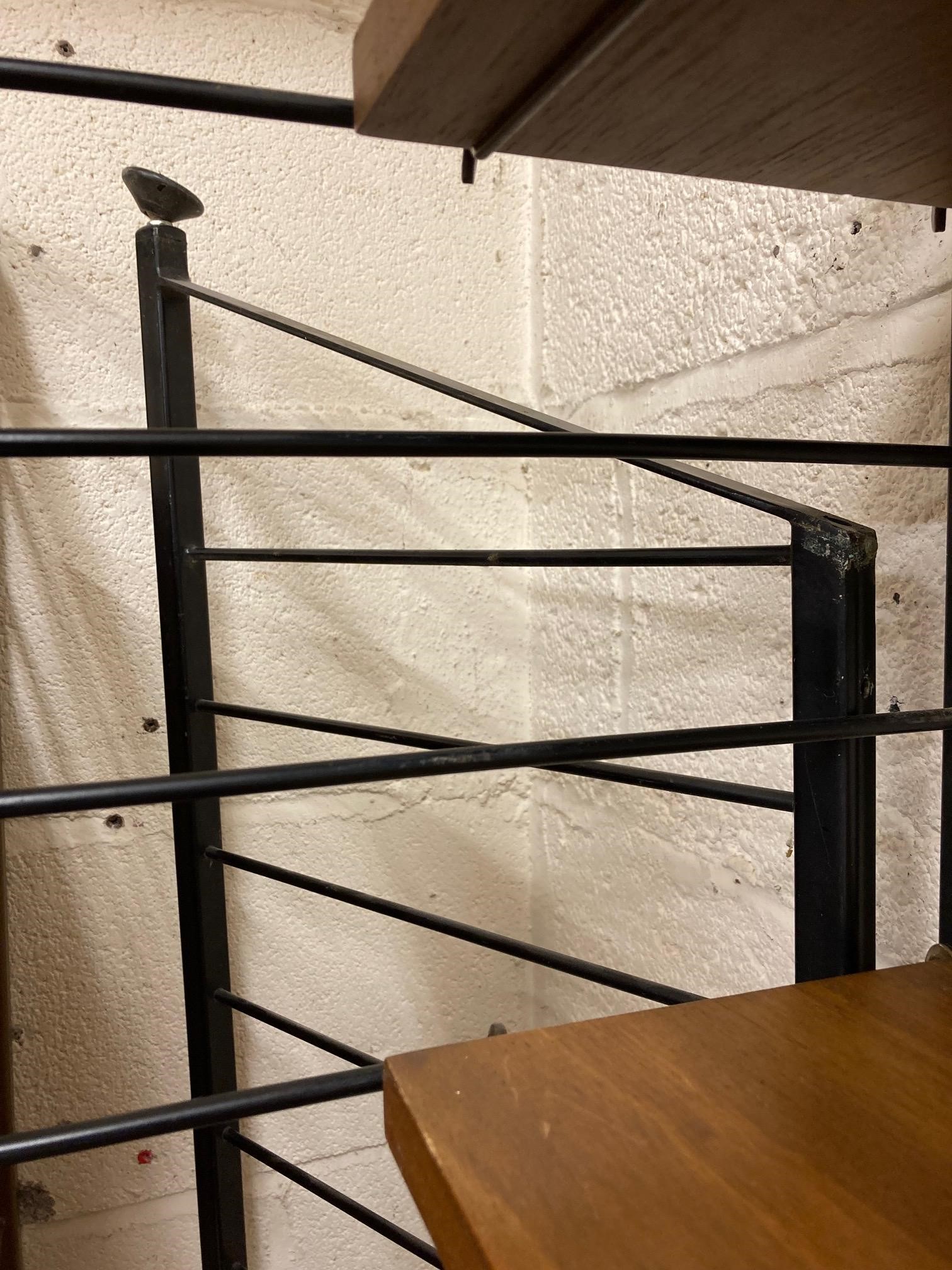 A TEAK LADDERAX THREE BAY SHELVING UNIT Image