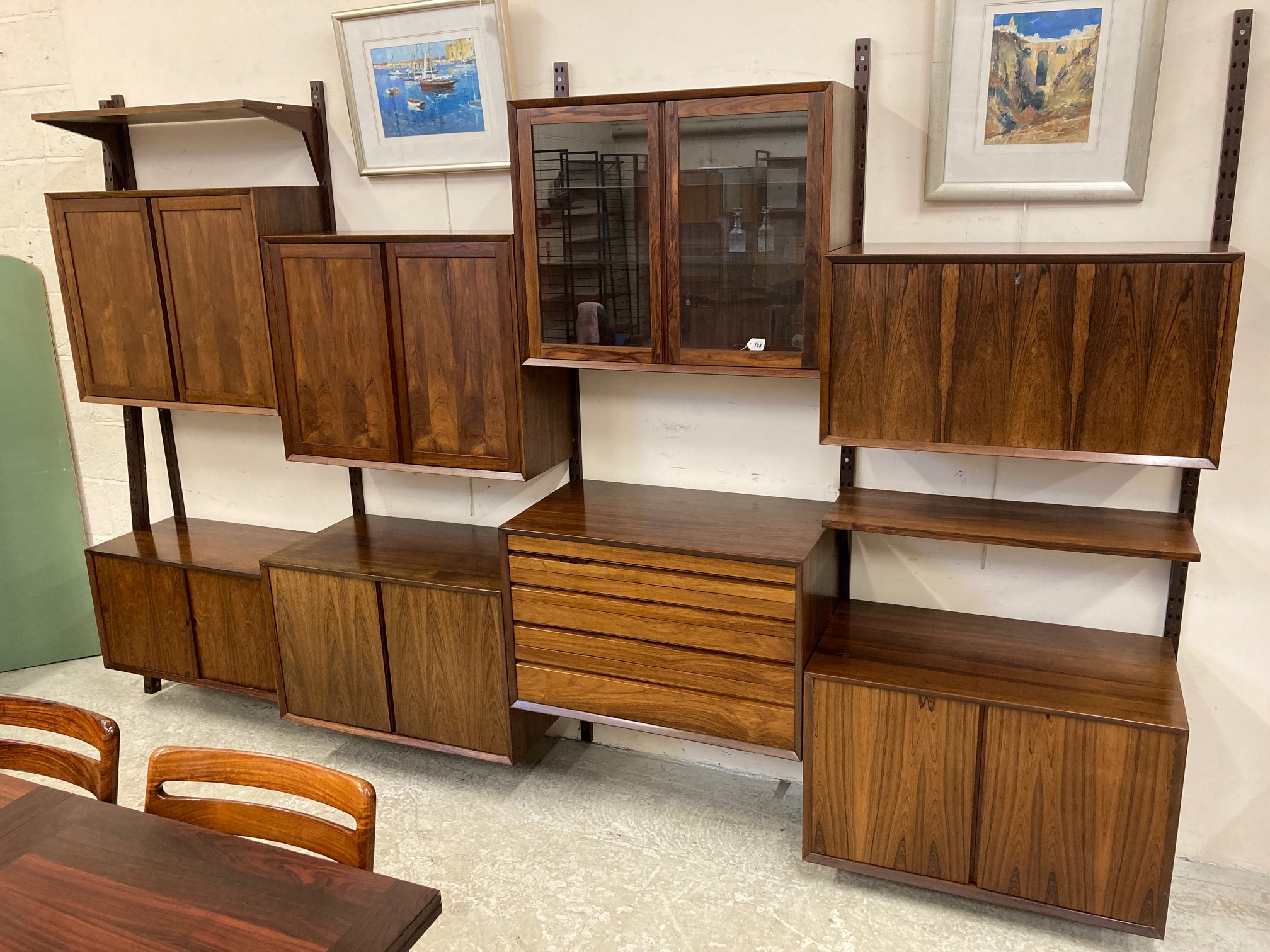 A ROSEWOOD MODULAR ROOM UNIT probably designed by Poul Cadovius Image