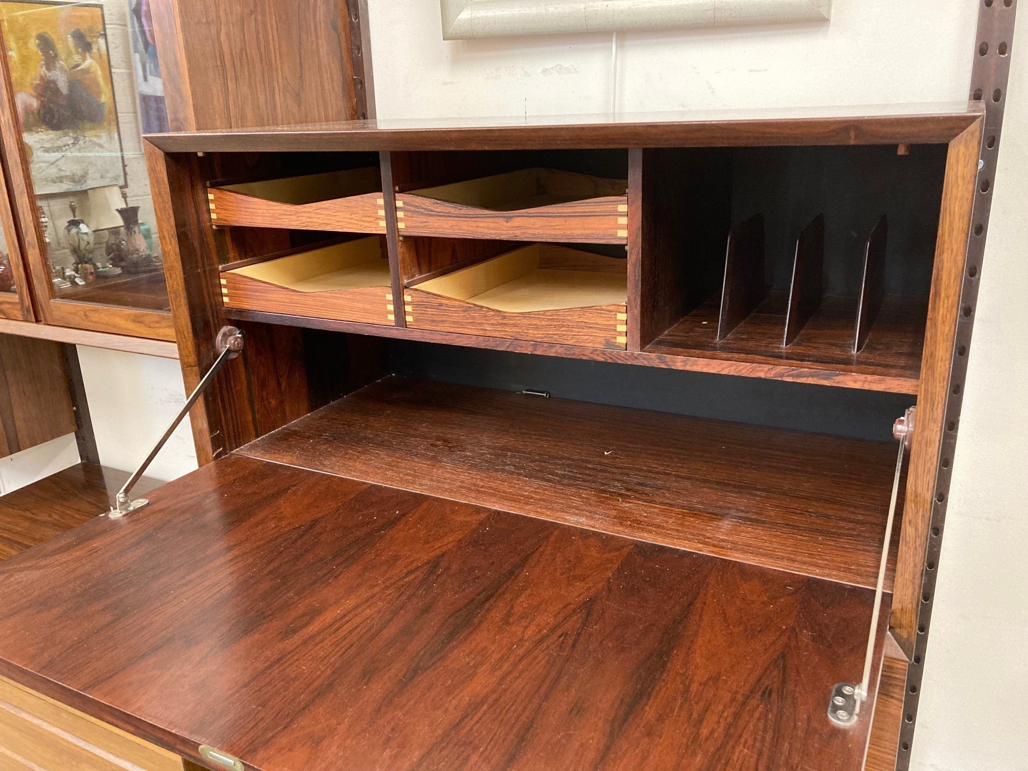 A ROSEWOOD MODULAR ROOM UNIT probably designed by Poul Cadovius Image