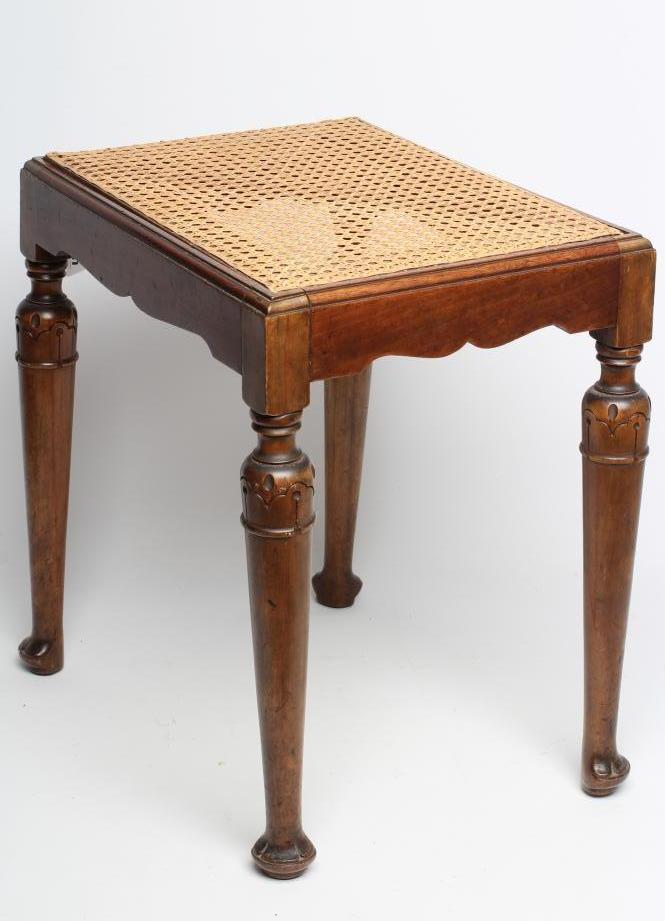 A MAHOGANY DRESSING STOOL Image