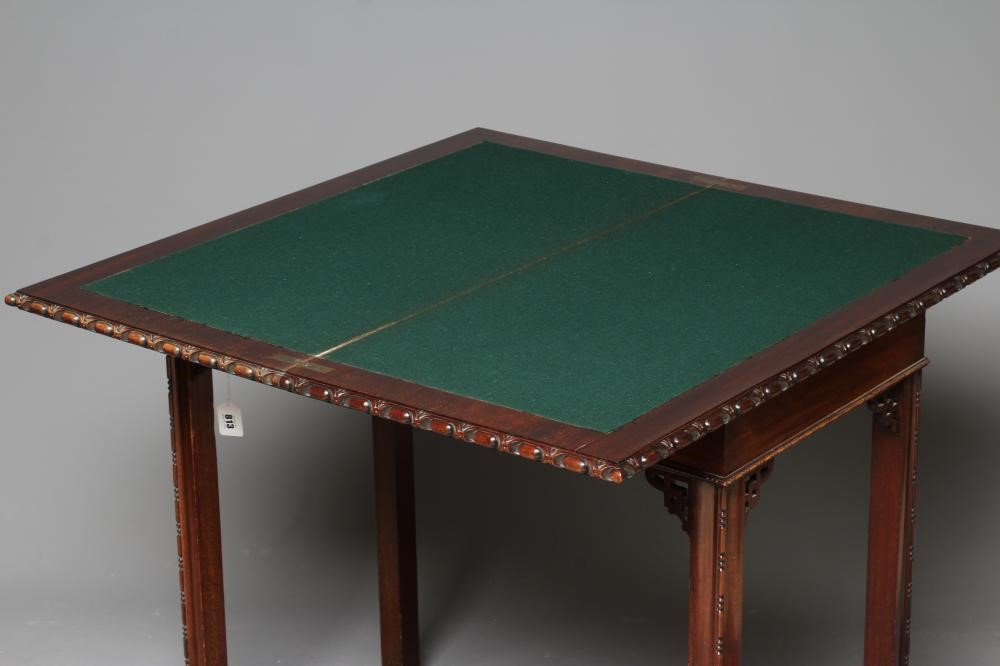 A MAHOGANY FOLDING CARD TABLE of mid Georgian design Image