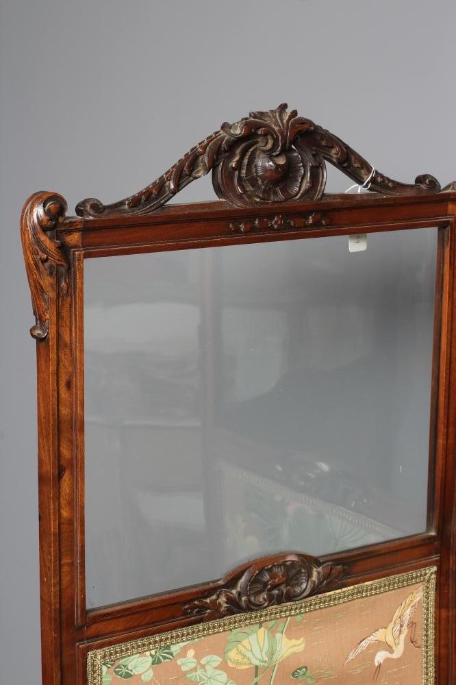A VICTORIAN WALNUT FOLDING ROOM SCREEN Image
