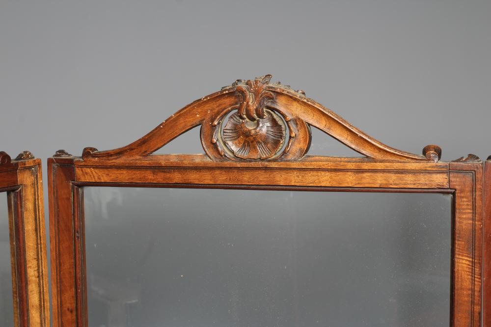 A VICTORIAN WALNUT FOLDING ROOM SCREEN Image