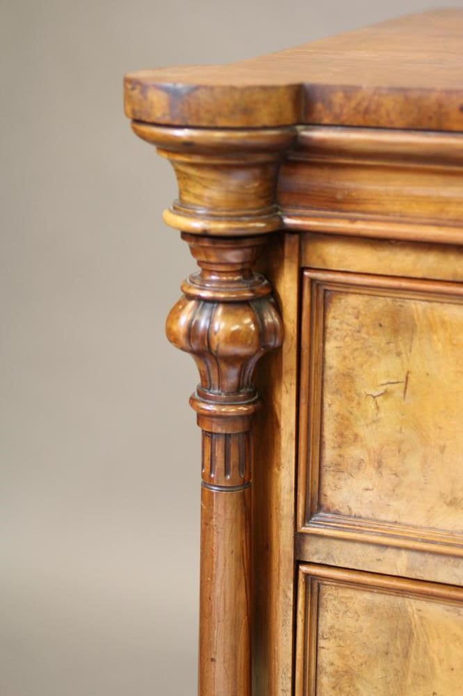 A VICTORIAN WALNUT STRAIGHT FRONTED CHEST Image