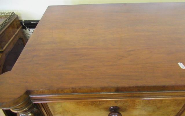 A VICTORIAN WALNUT STRAIGHT FRONTED CHEST Image