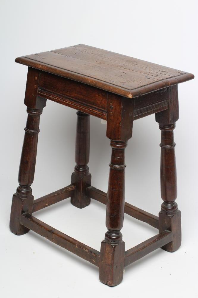A JOINED OAK STOOL Image