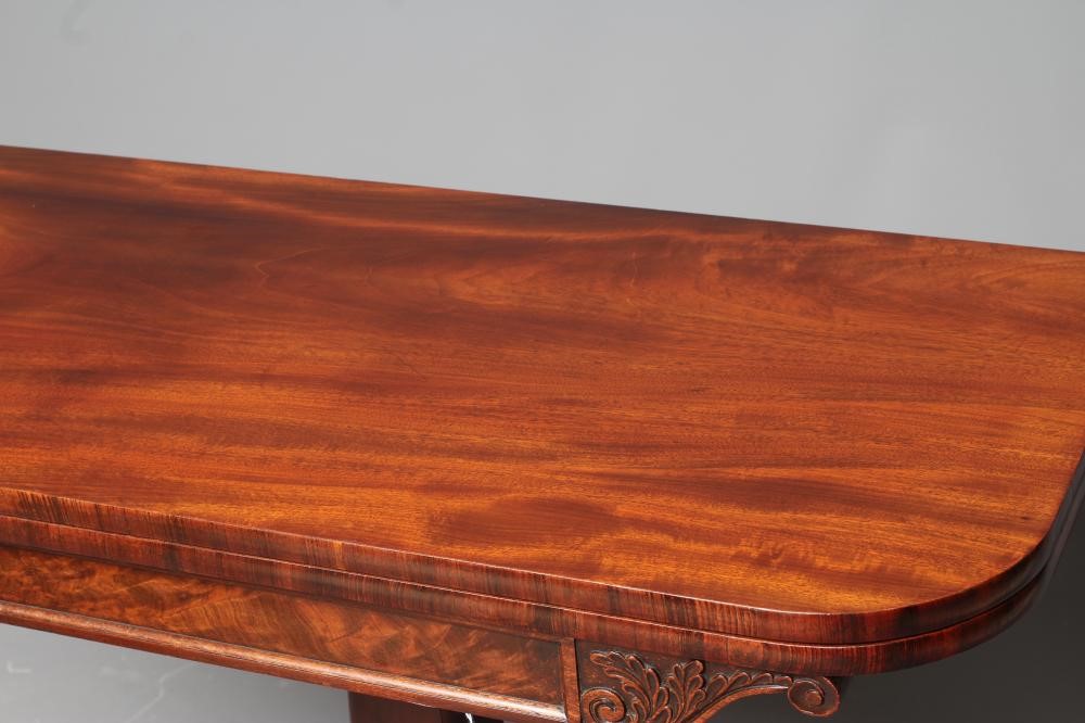 A REGENCY MAHOGANY FOLDING TEA TABLE Image