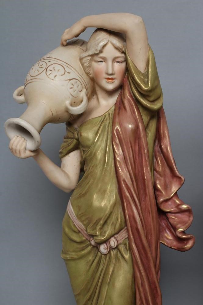 A PAIR OF ROYAL DUX PORCELAIN FIGURES Image