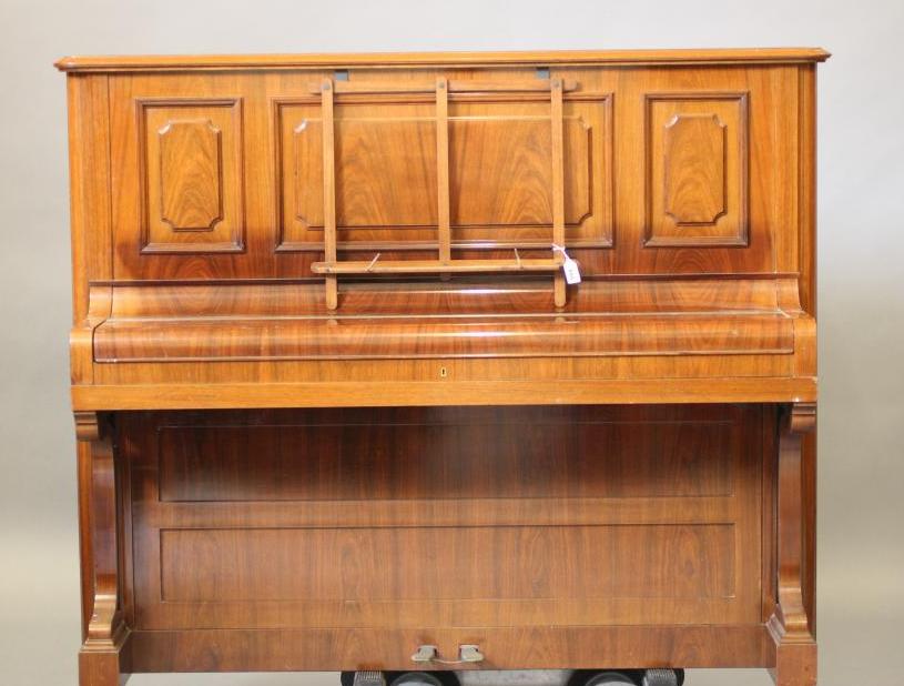 A ROSEWOOD CASED BECHSTEIN UPRIGHT PIANO Image