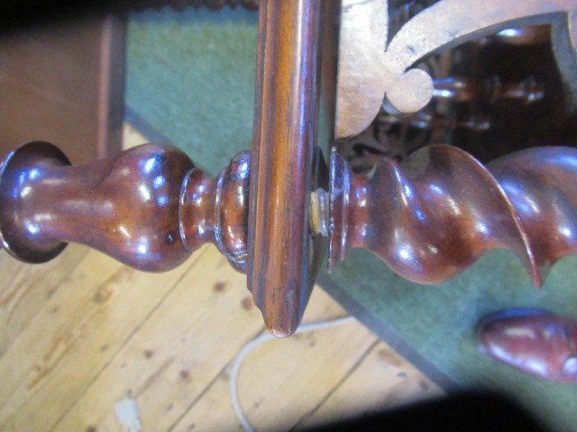 A VICTORIAN BURR WALNUT WHATNOT CANTERBURY of oblong form Image