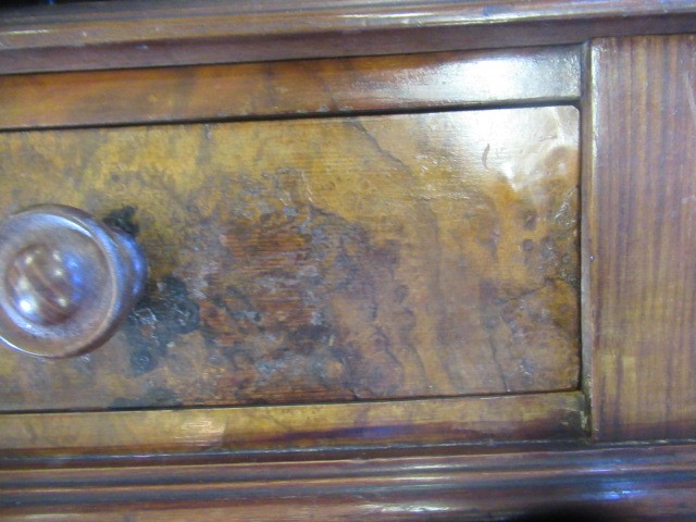 A VICTORIAN BURR WALNUT WHATNOT CANTERBURY of oblong form Image