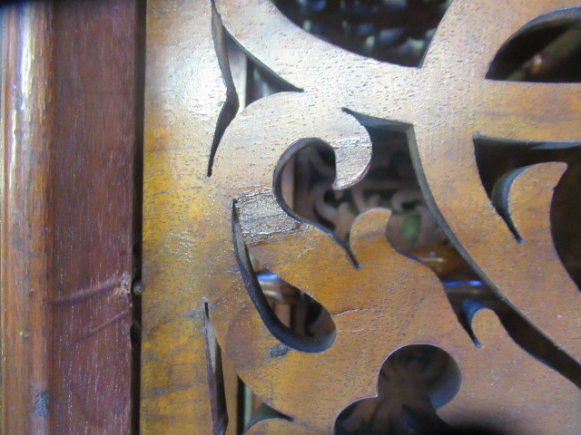 A VICTORIAN BURR WALNUT WHATNOT CANTERBURY of oblong form Image