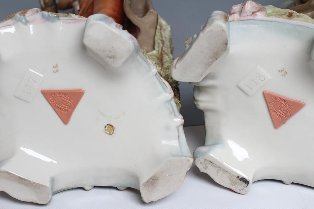 A PAIR OF ROYAL DUX PORCELAIN FIGURES Image