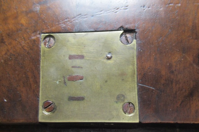 A GEORGIAN BURR WALNUT AND FEATHER BANDED BUREAU Image