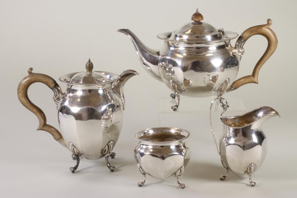 *A FOUR PIECE SILVER TEA SERVICE Image