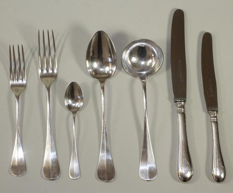 *A HUNGARIAN SILVER PART TABLE SERVICE Image
