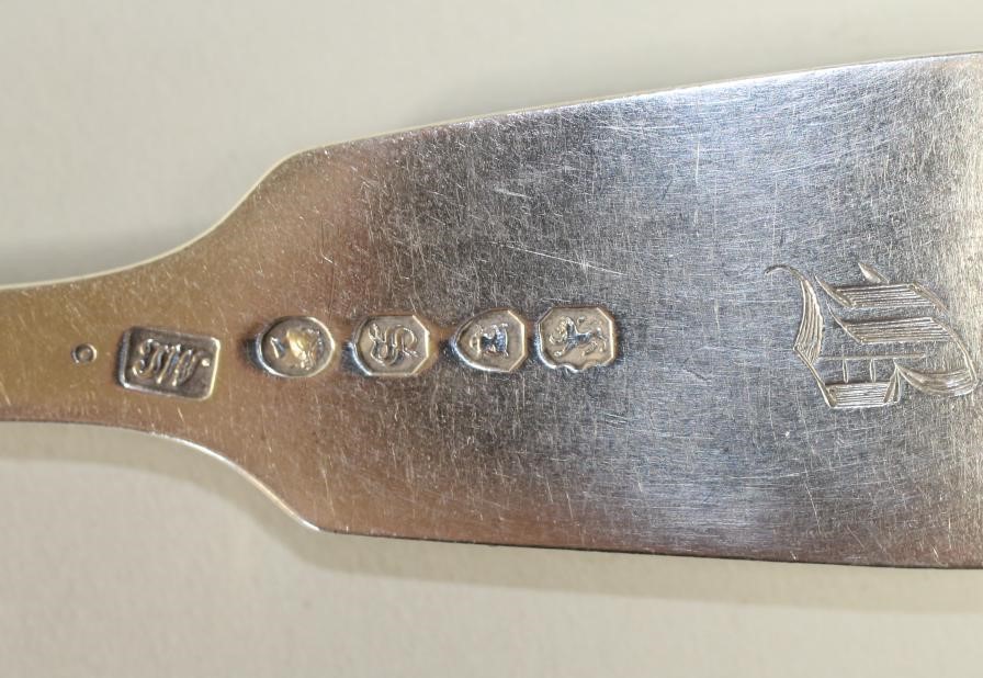 A COMPOSITE SET OF SIX SILVER TABLE FORKS Image