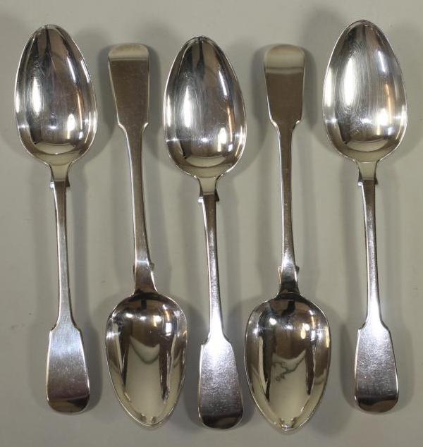 A SET OF THREE WILLIAM IV SILVER TABLESPOONS Image