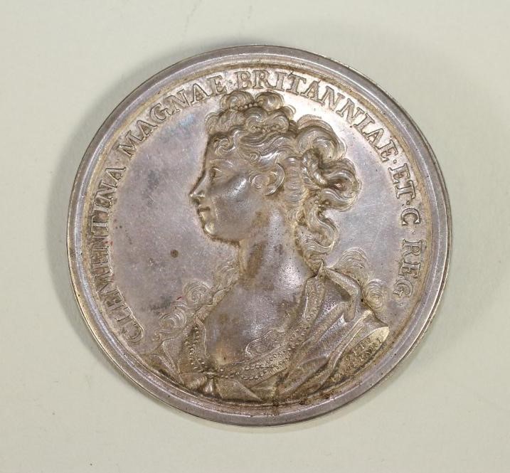 A JACOBITE SILVER MEDALLION struck to commemorate the marriage of James Stuart ("James III") Image