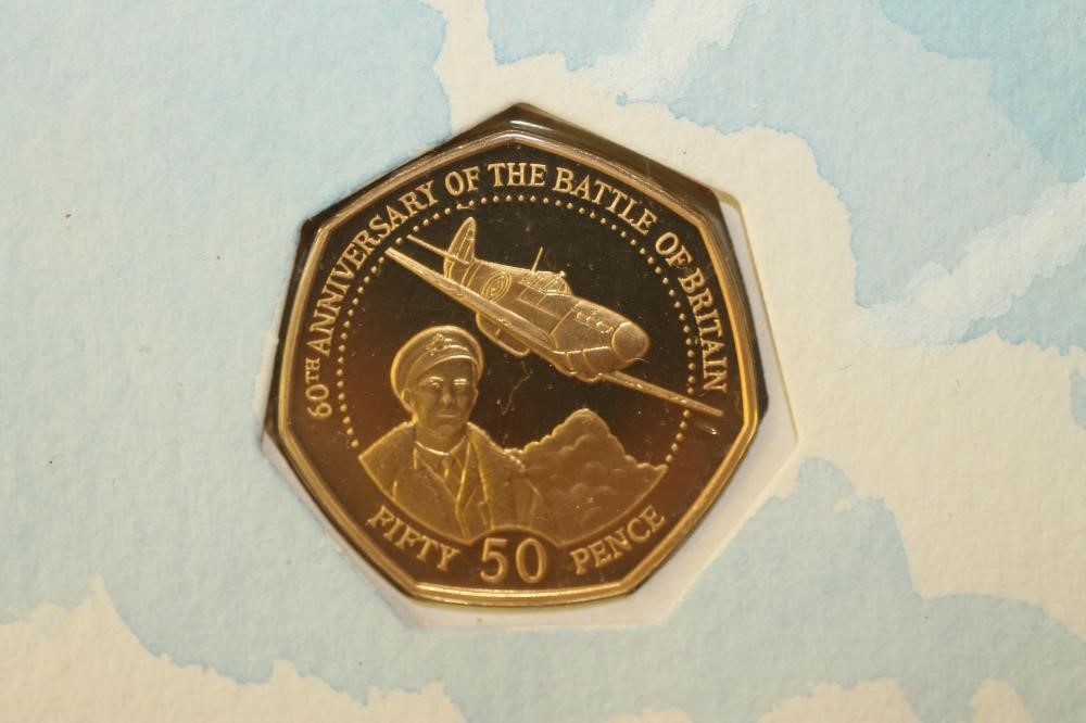 A HANDPAINTED GOLD COIN FIRST DAY COVER Image