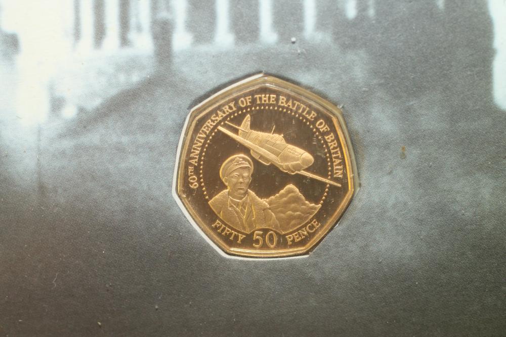 A GOLD COIN FIRST DAY COVER for Battle of Britain 60th Anniversary Image