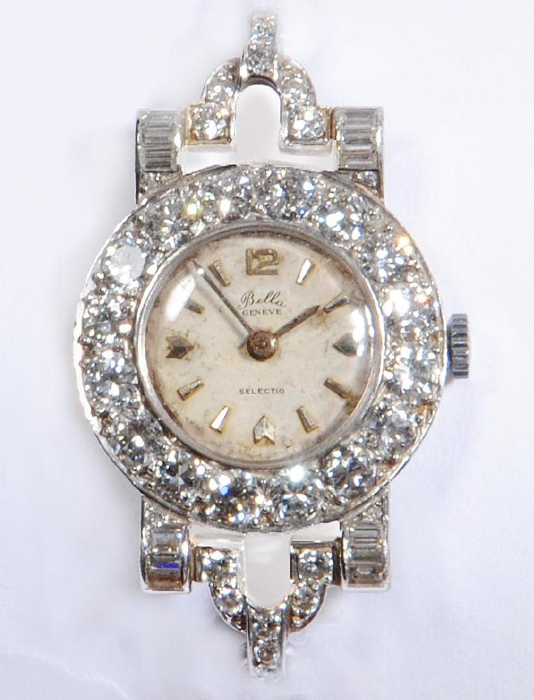A DIAMOND COCKTAIL WATCH Image