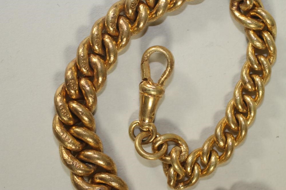 AN 18CT GOLD ALBERT CHAIN Image