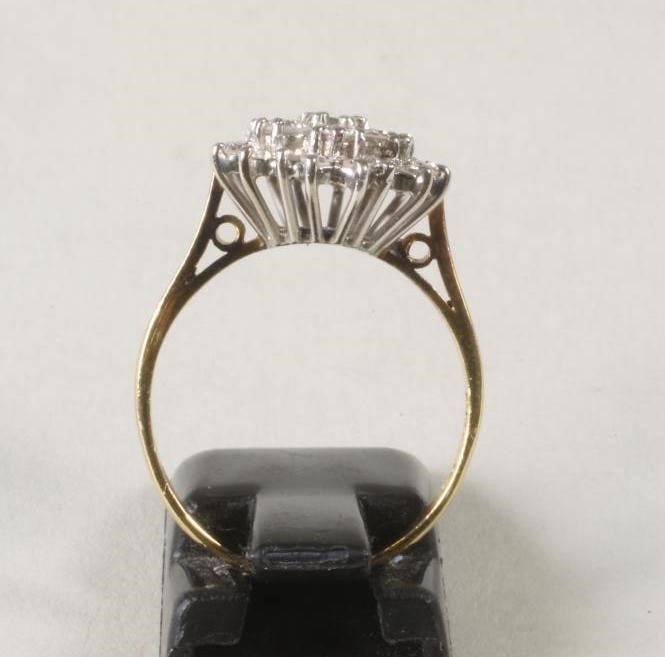 A DIAMOND CLUSTER RING Image