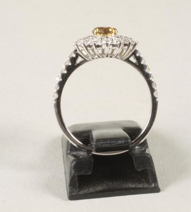 A DIAMOND CLUSTER RING Image