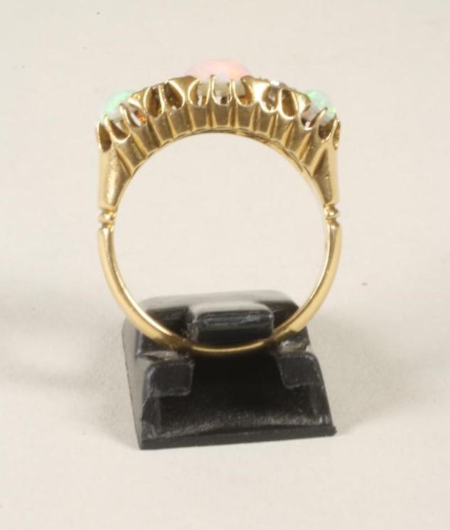 AN OPAL AND DIAMOND RING Image