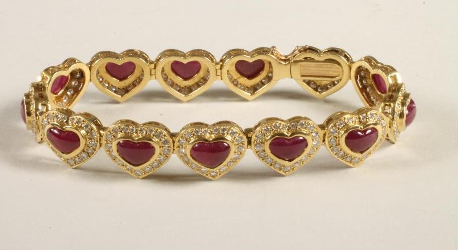 A RUBY AND DIAMOND BRACELET Image