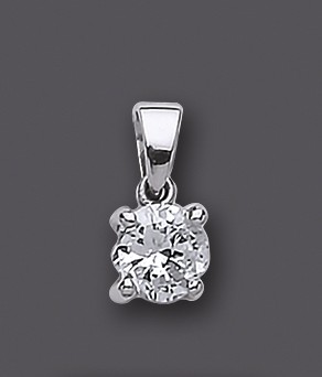 A DIAMOND SOLITAIRE PENDANT Image
