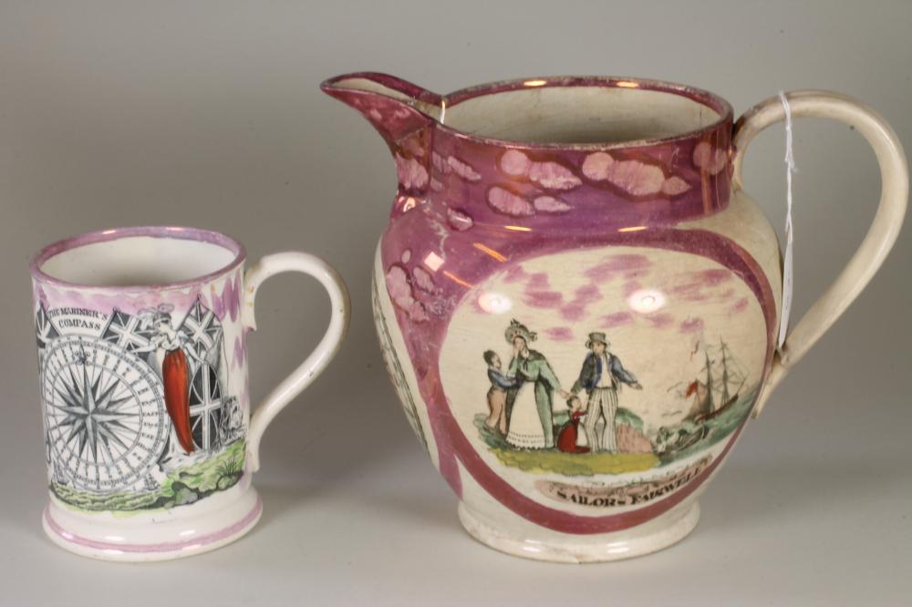 A SUNDERLAND PEARLWARE FROG MUG Image