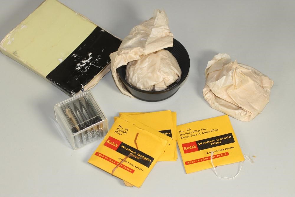 A PAILLARD BOLEX H16 REFLEX CAMERA with 150mm Kern Paillard lens in leather case Image