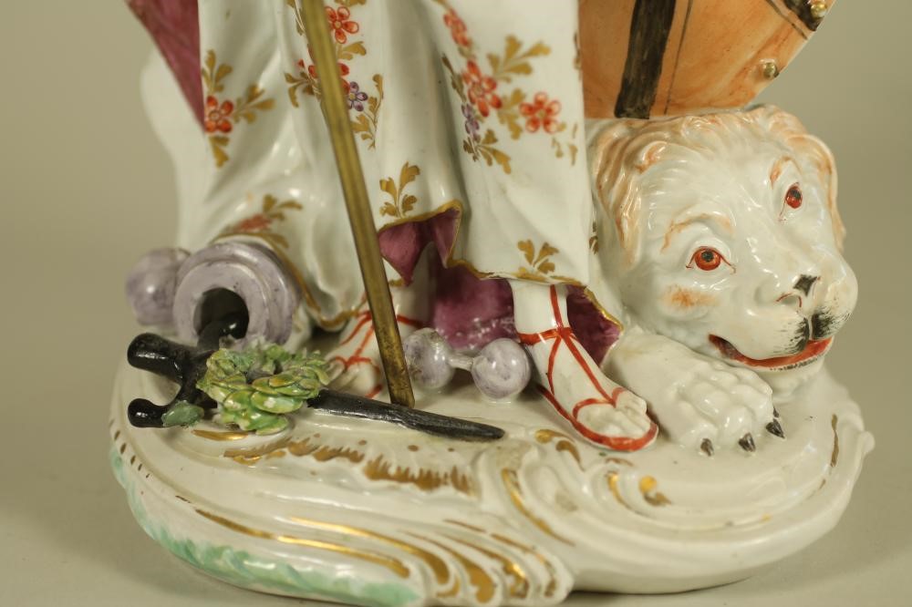 A LARGE DERBY PORCELAIN FIGURE OF BRITANNIA Image