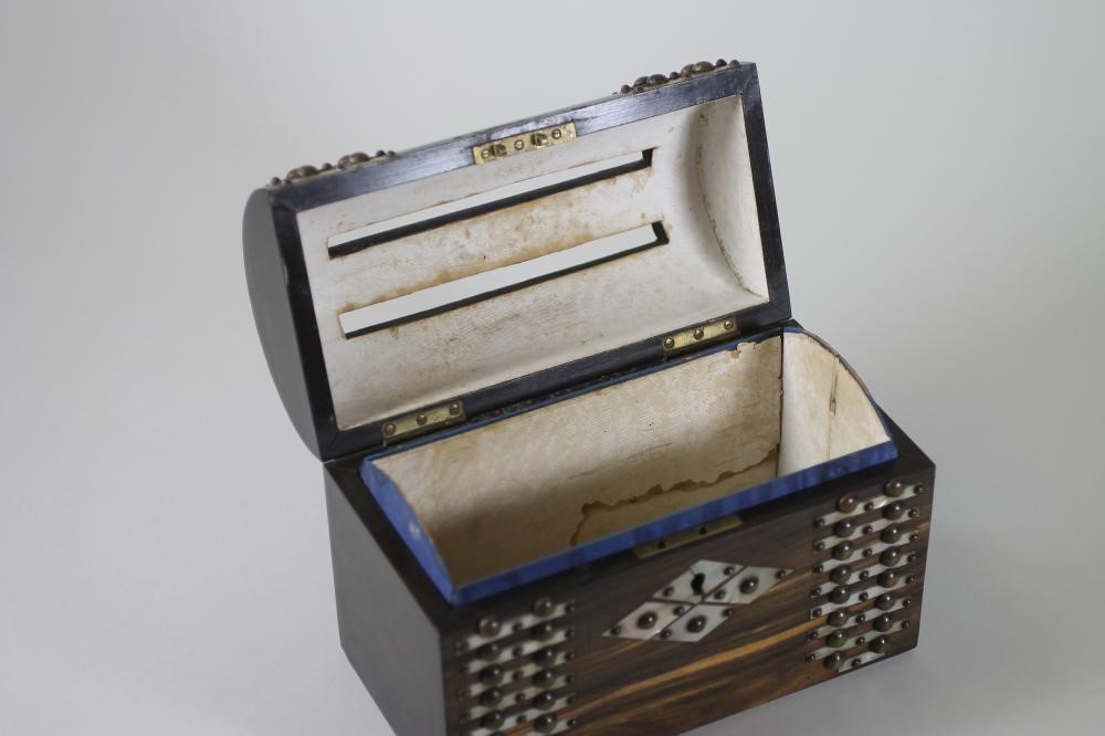 A VICTORIAN COUNTRY HOUSE COROMANDEL LETTER BOX of oblong form Image