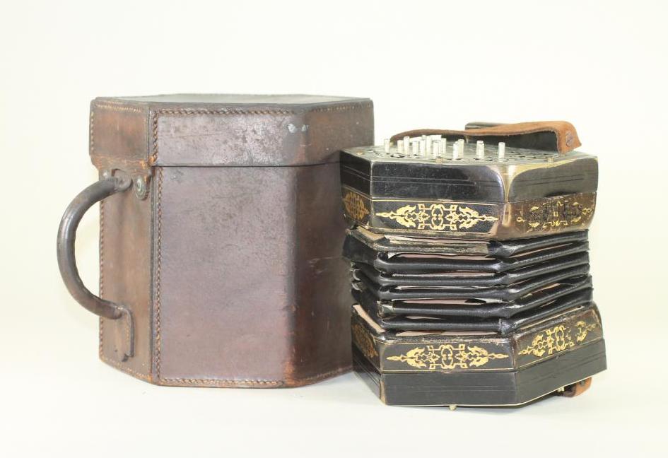 A C. JEFFRIES THREE ROW ANGLO CONCERTINA Image