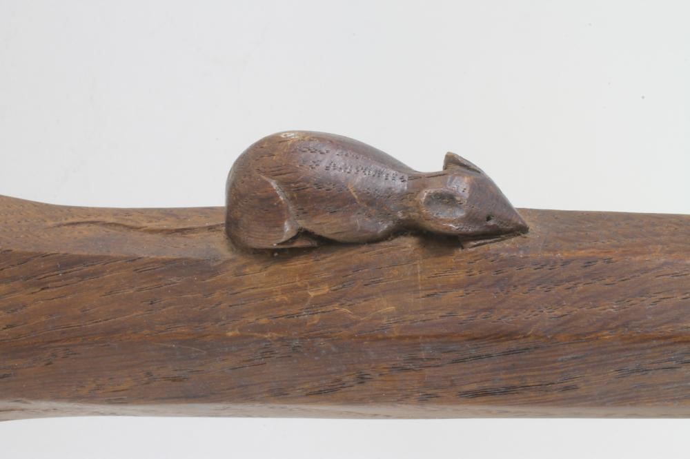 AN OAK TABLE LAMP BASE BY ROBERT THOMPSON Image