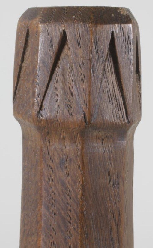 AN OAK TABLE LAMP BASE BY ROBERT THOMPSON Image